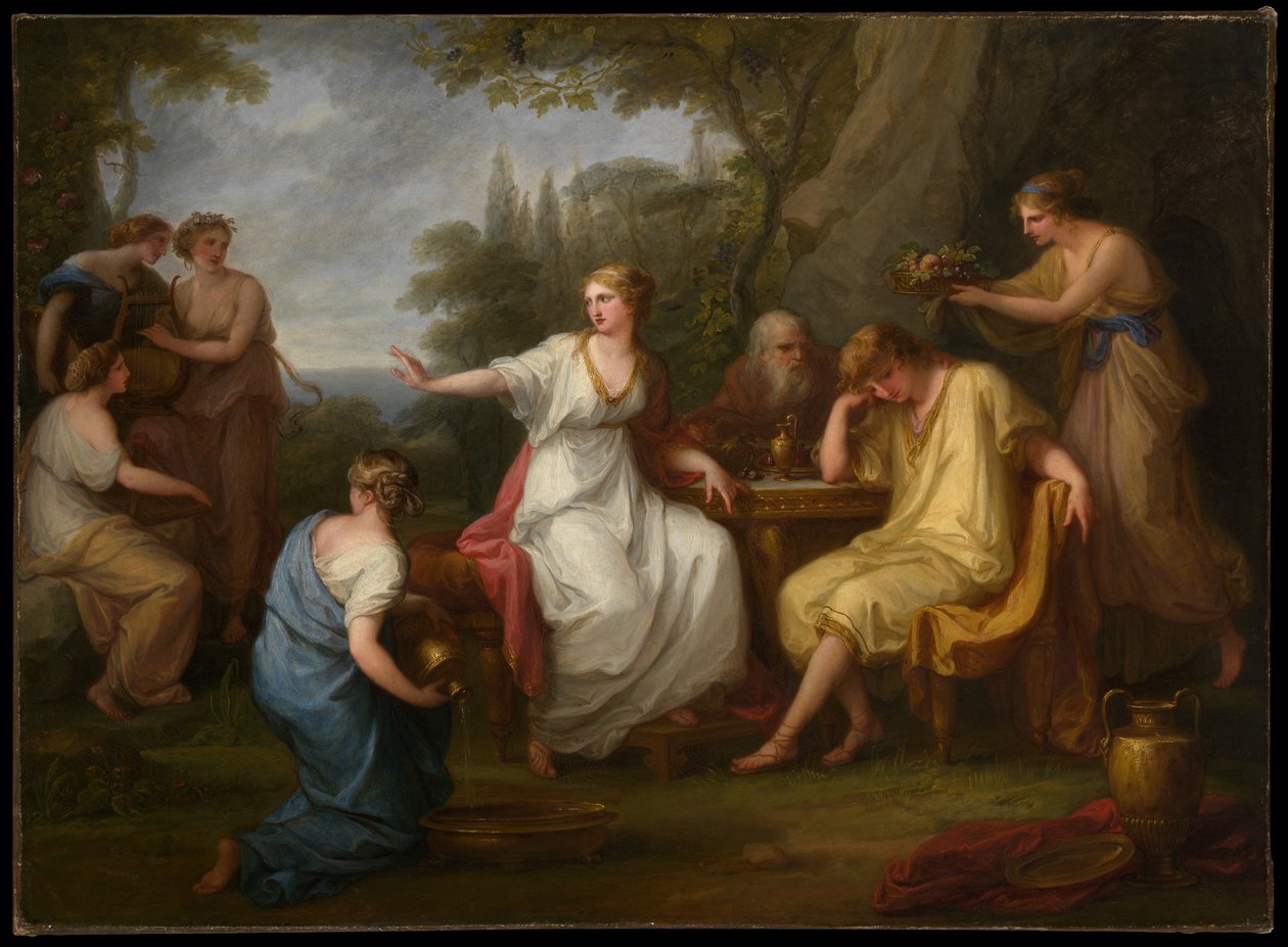 Telemachův zármutek od Angelica Kauffmann