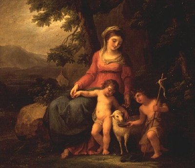 Panna Maria s Ježíškem a svatý Jan Křtitel od Angelica Kauffmann