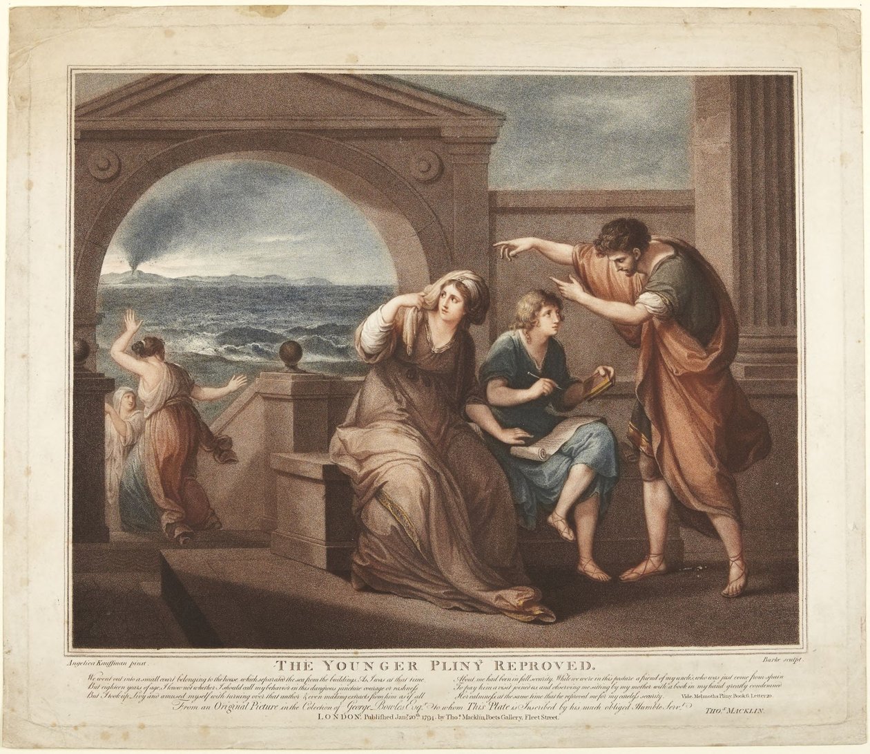 Mladší Plinius pokárán od Angelica Kauffmann