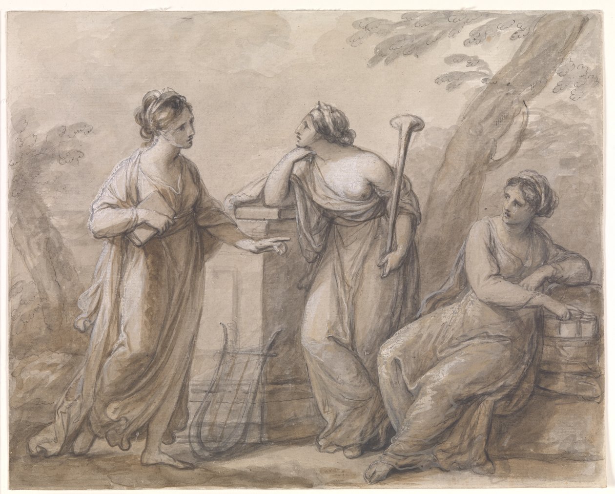 Tři múzy v rozhovoru od Angelica Kauffmann