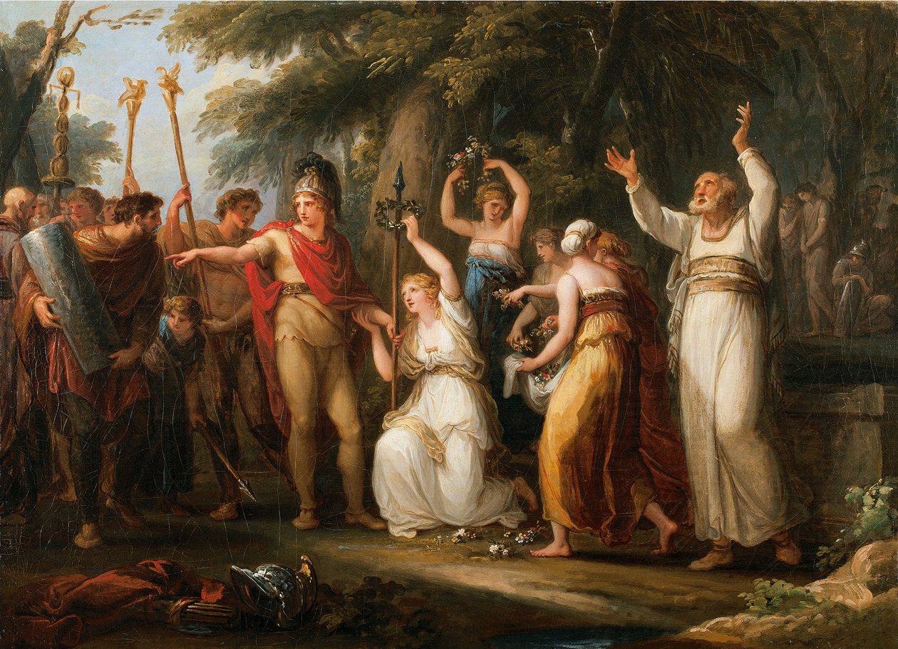Thusnelda Crowning Hermann, 1785 od Angelica Kauffmann