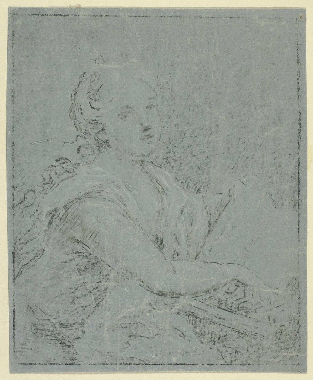 Žena ve Spinetu od Angelica Kauffmann