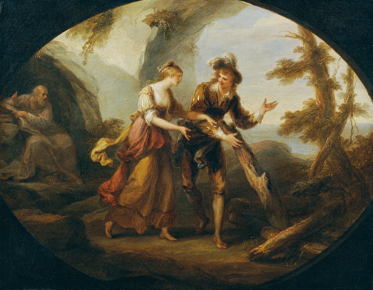 Miranda a Ferdinand od Angelica Kauffmann