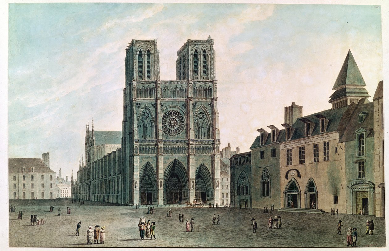 Náměstí před Notre-Dame v době konzulátu, 1799-1804 od Angelo Garbizza