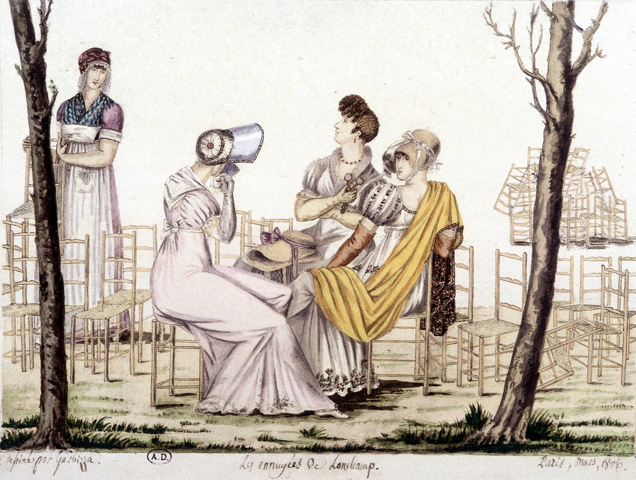 The nuded of Lonchamp, březen 1806. Kresba Garbizza. od Angelo (after) Garbizza
