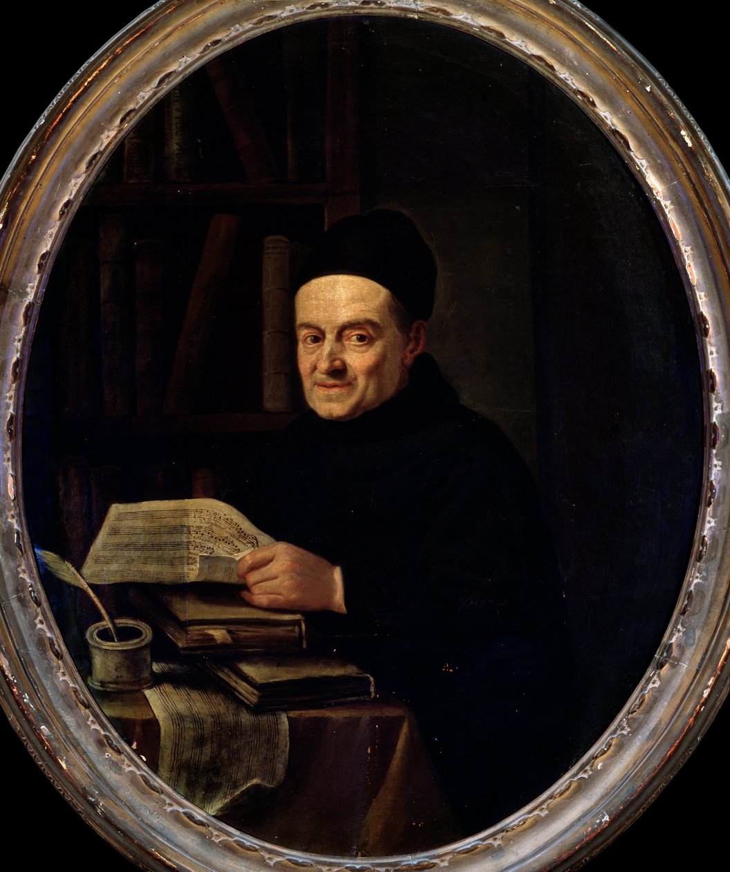 Portrét Giovanni Battista Martini (Otec Martini) (Pere Martini) (1706-1784). Obraz Angela Crescimbeniho (1734-1781). 18. století. Bologna, Muzeum občanského muzea od Angelo Crescimbeni