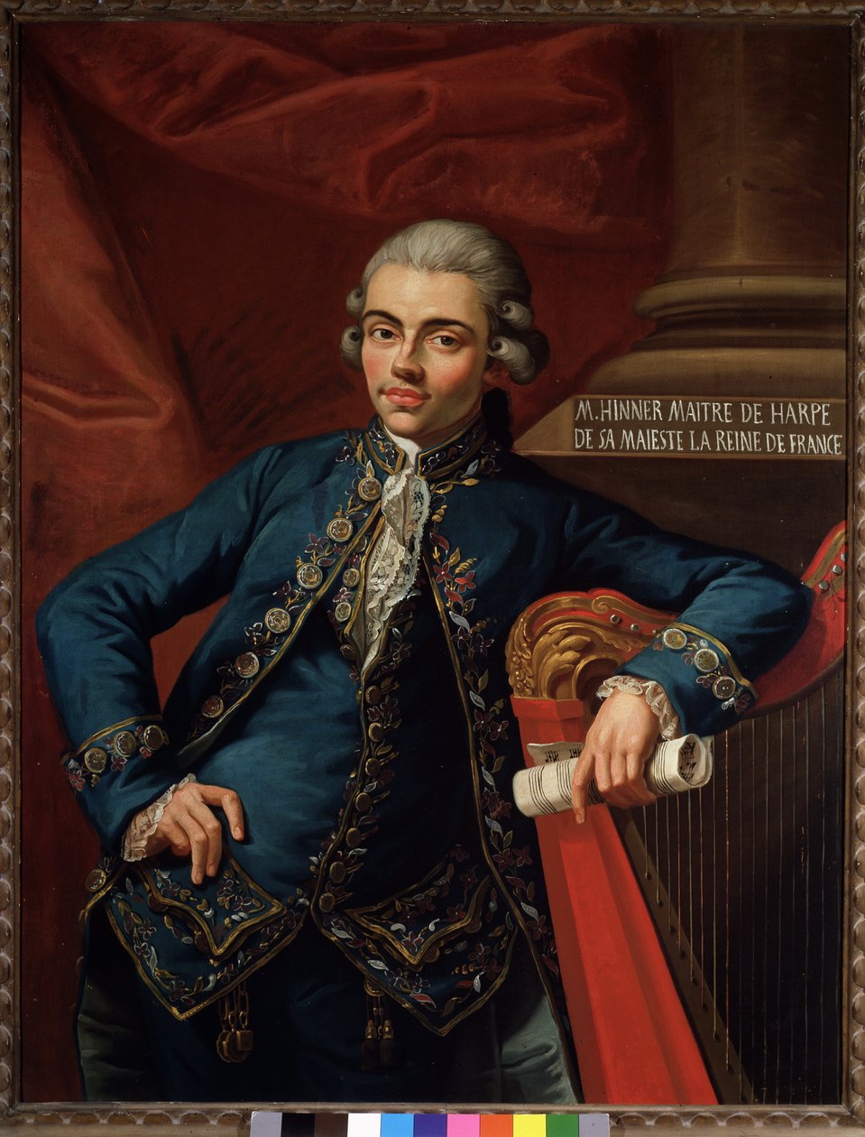 Portrét německého skladatele a harfisty Philipa Josepha Hinnera (1754-po 1805) od Angelo Crescimbeni