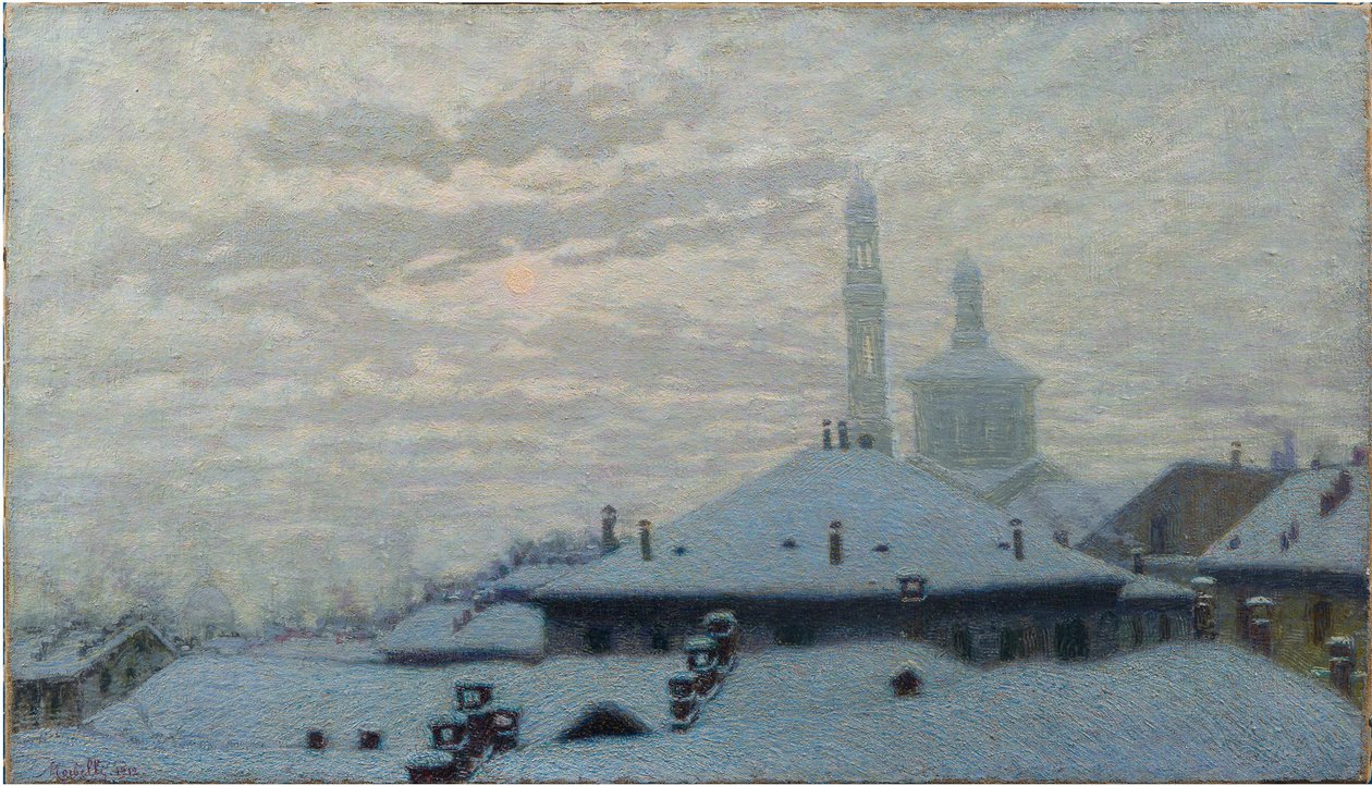 Střechy pod sněhem Střechy pod sněhem, 1910. od Angelo Morbelli