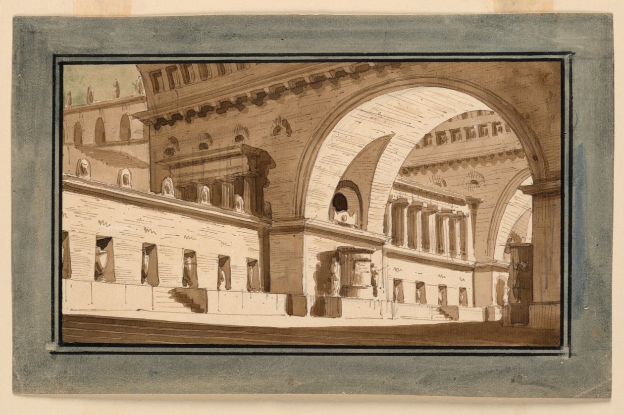 Scéna, Exteriér paláce, Sepulkrální sál od Angelo Toselli