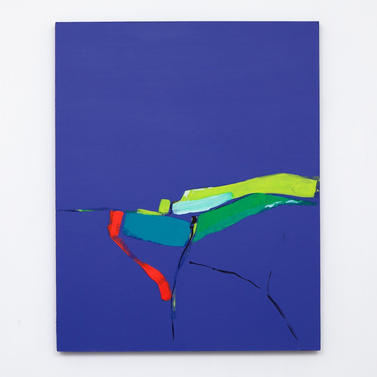 End of the Land, 2012, akryl na desce od Angie Kenber
