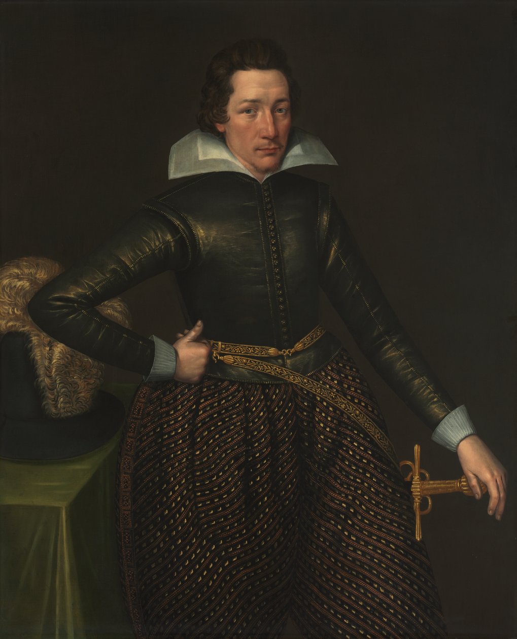 Portrét muže, asi 1610 (olej na plátně) od Anglo Netherlands School