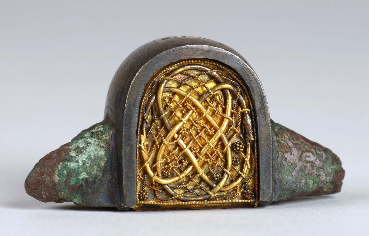 Pozdně saský prsten, pravděpodobně zlatý detail ze 7. století z roku 115707 od Anglo Saxon