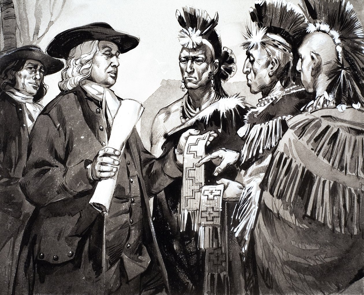 Rozdělený národ, ilustrace z knihy "The Making of America od Angus McBride