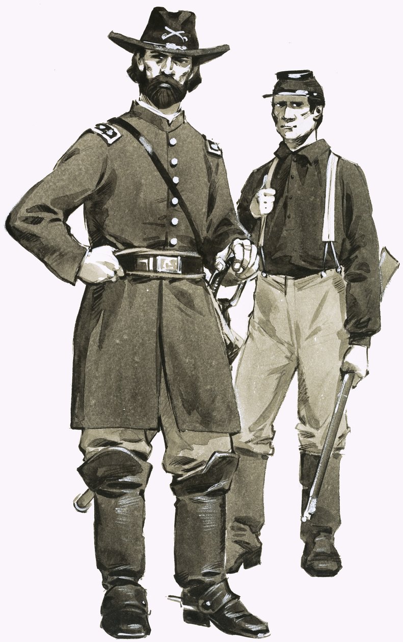 Důstojník a voják americké kavalerie od Angus McBride