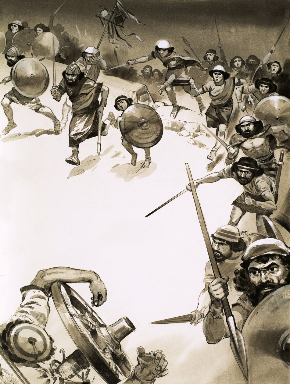 Staří Britové útočí na Římany () od Angus McBride