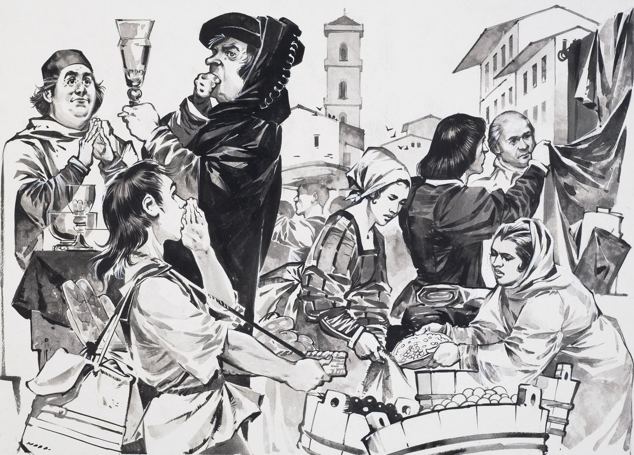 Florentské obchodování (kvaš na papíře) od Angus McBride