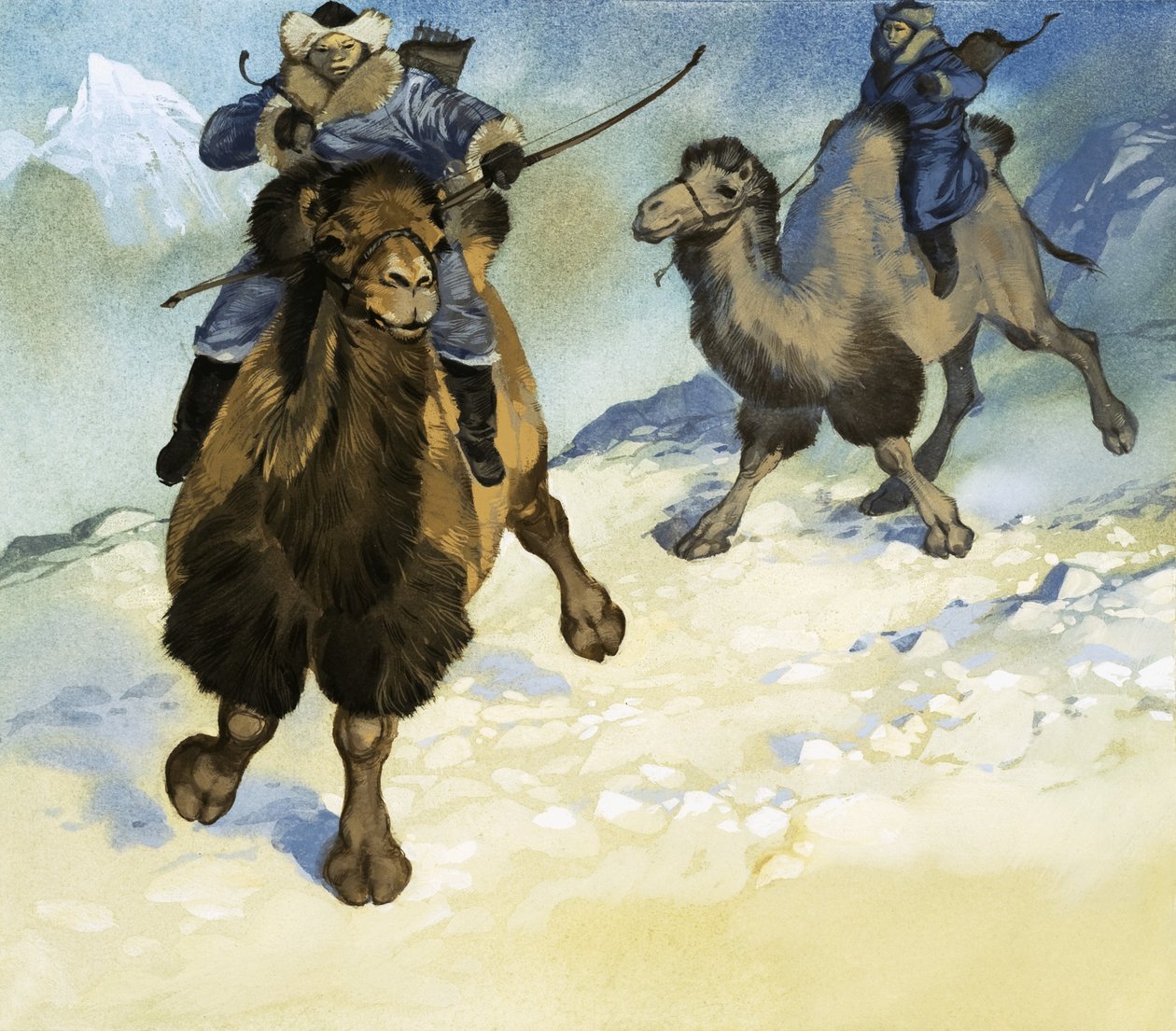 Mongolští válečníci na velbloudech od Angus McBride