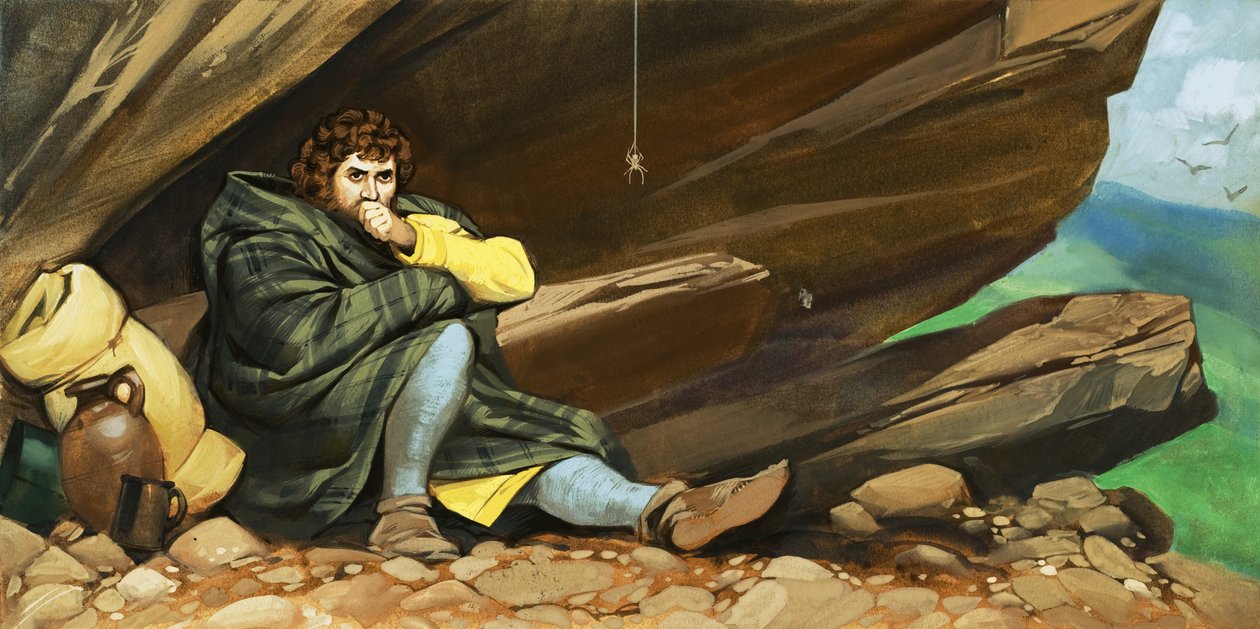 Robert Bruce a pavouk od Angus McBride