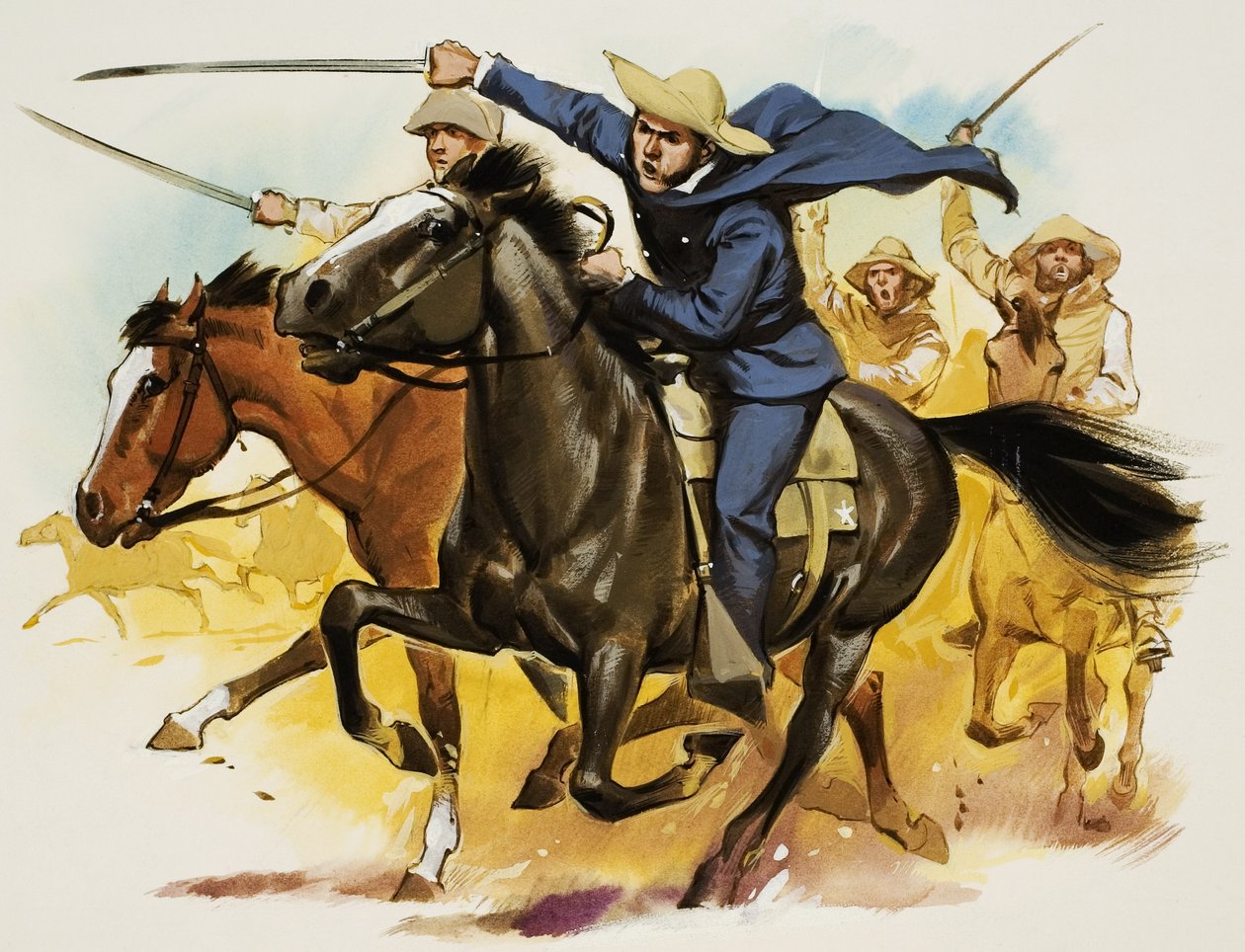 Sam Houston (1793-1863) (kvaš na papíře) od Angus McBride