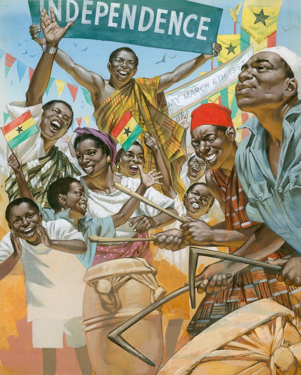 Západní Afrika se probouzí (kvaš na papíře) od Angus McBride