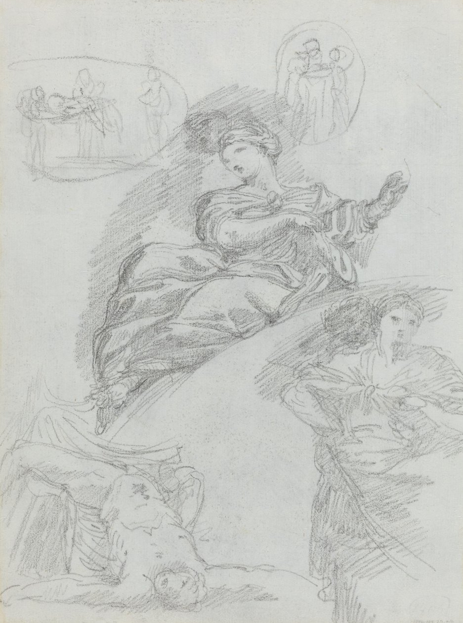 Studie obrázků [verso] od Anicet Charles Gabriel Lemonnier