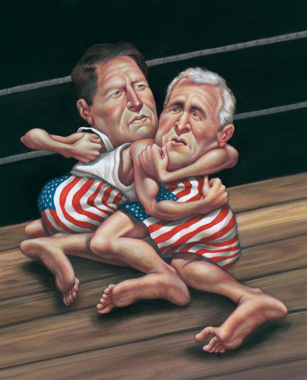 Epická bitva, 2000 (akryl na ilustrační tabuli) od Anita Kunz