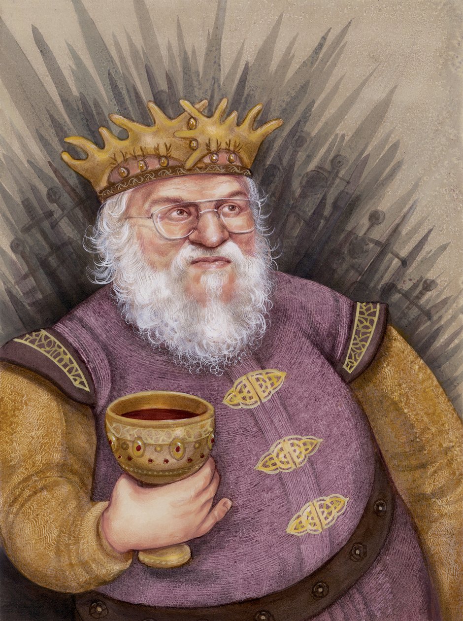George RR Martin, 2011 (akryl na ilustrační tabuli) od Anita Kunz