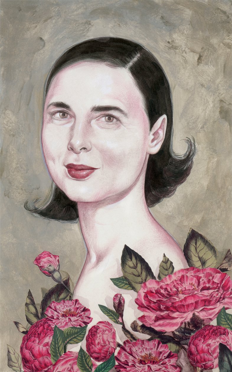 Isabella Rossellini, 2014 (akryl na ilustrační tabuli) od Anita Kunz