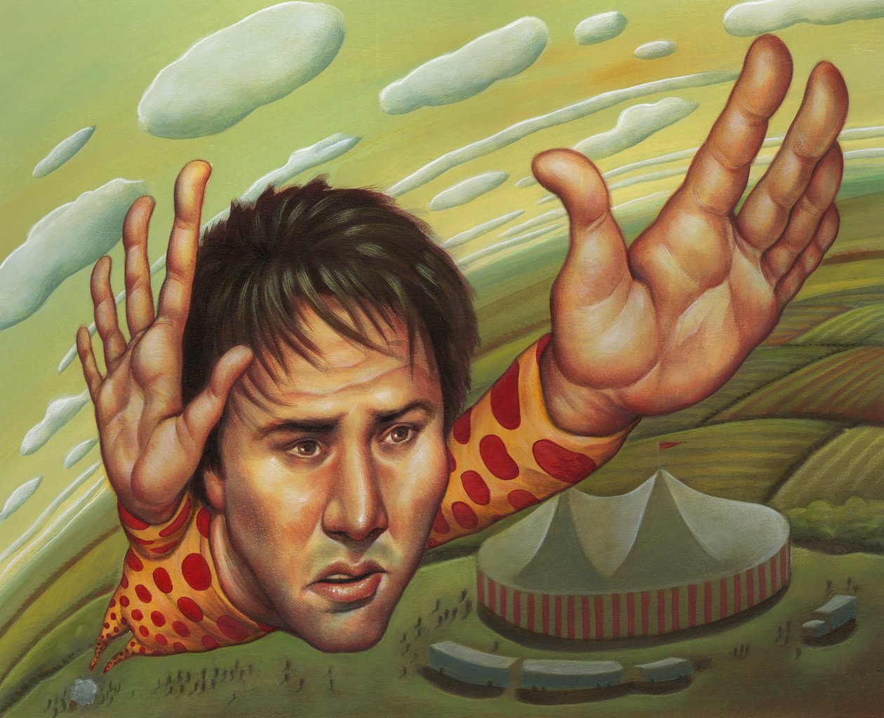 Keanu Reeves, 2000 (akryl na ilustrační tabuli) od Anita Kunz