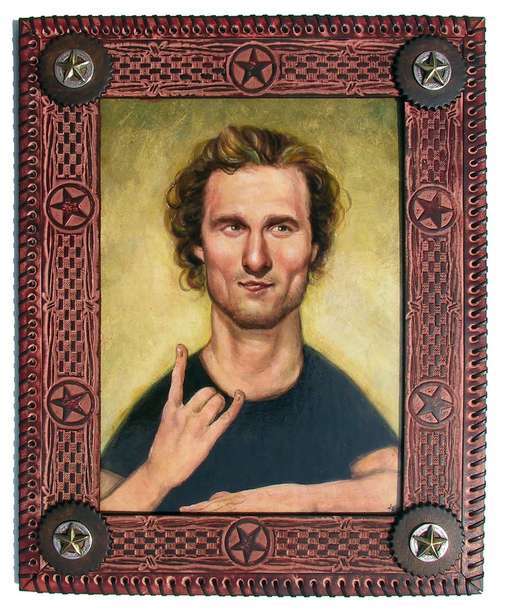 Matthew McConaughey, 2010 (akryl na ilustrační tabuli) od Anita Kunz