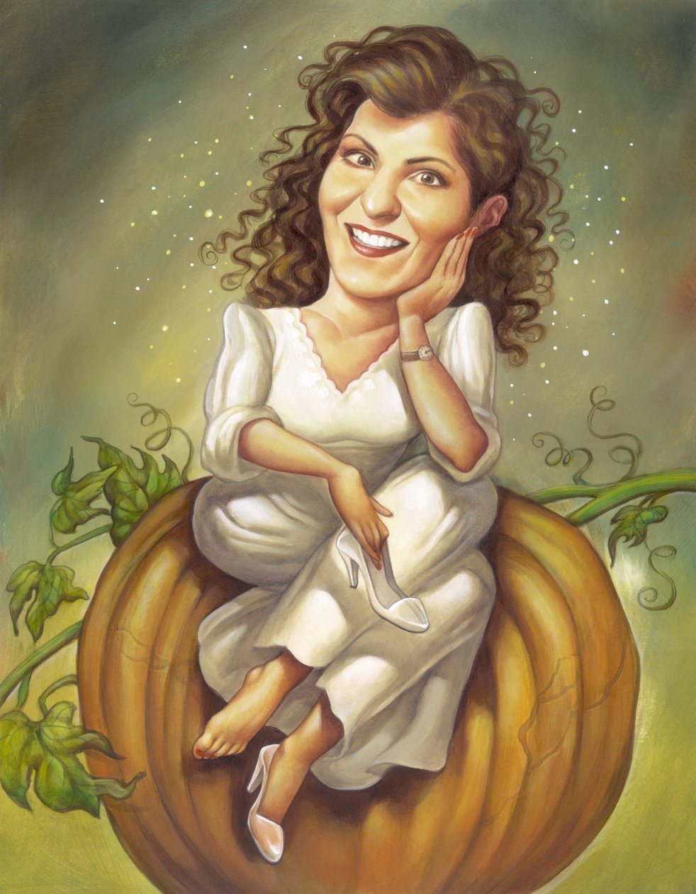 Moje velká tlustá řecká svatba, 2002 (akryl na ilustrační tabuli) od Anita Kunz