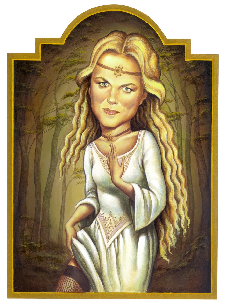 Nicole Kidman, 2002 (akryl na ilustrační tabuli) od Anita Kunz