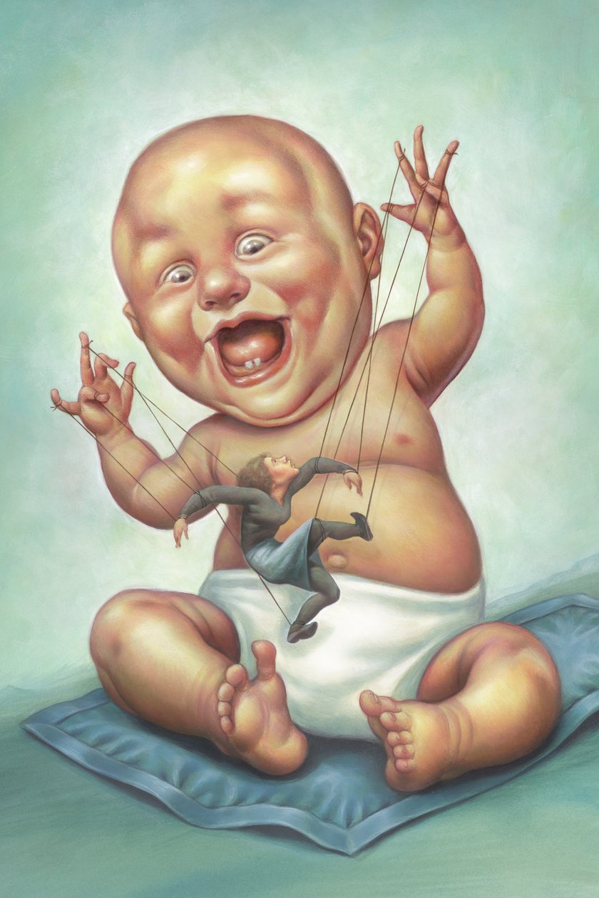 Loutkář, 2001 (akryl na ilustrační tabuli) od Anita Kunz