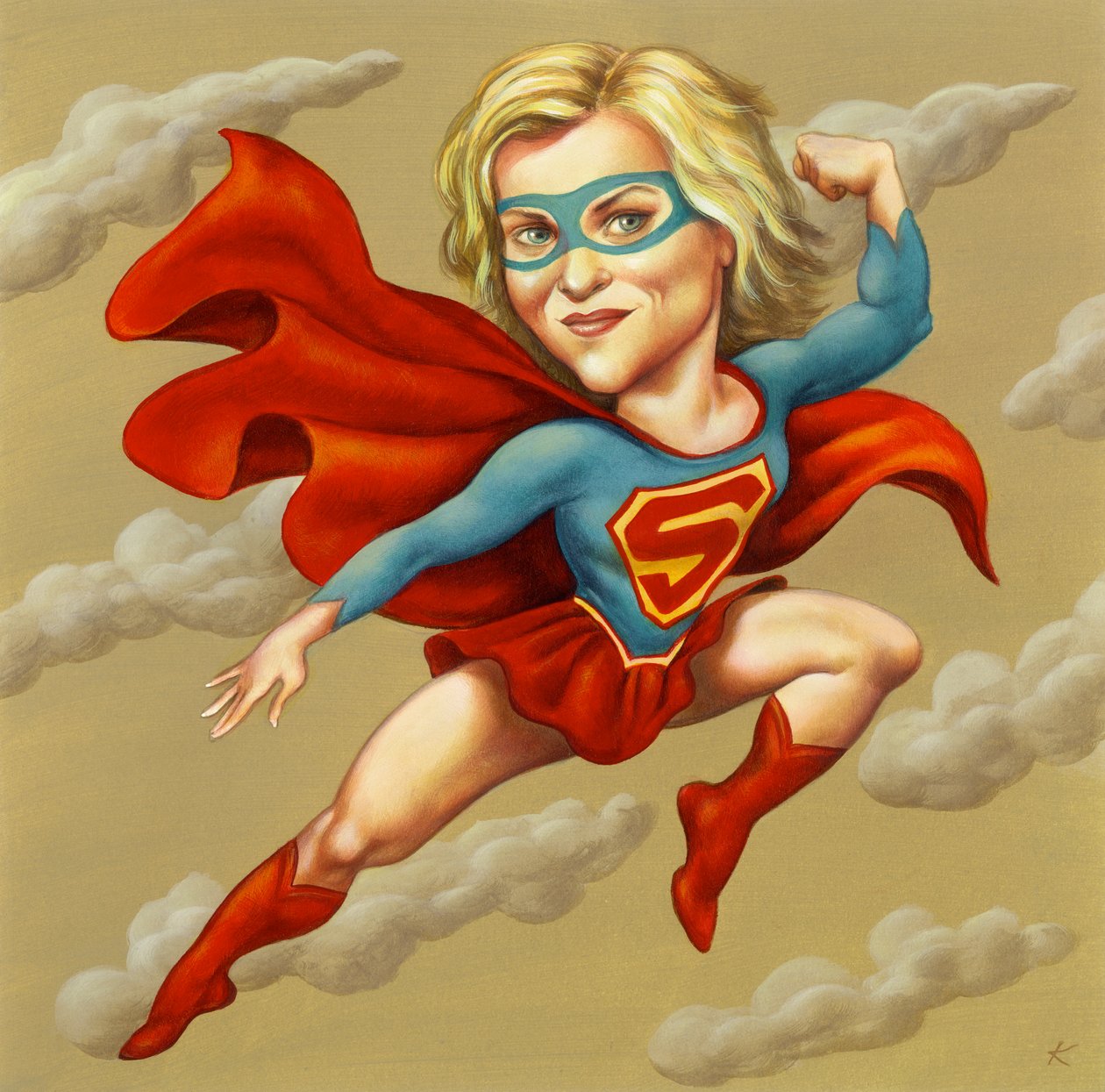 Supergirl, 2005 (akryl na ilustrační tabuli) od Anita Kunz