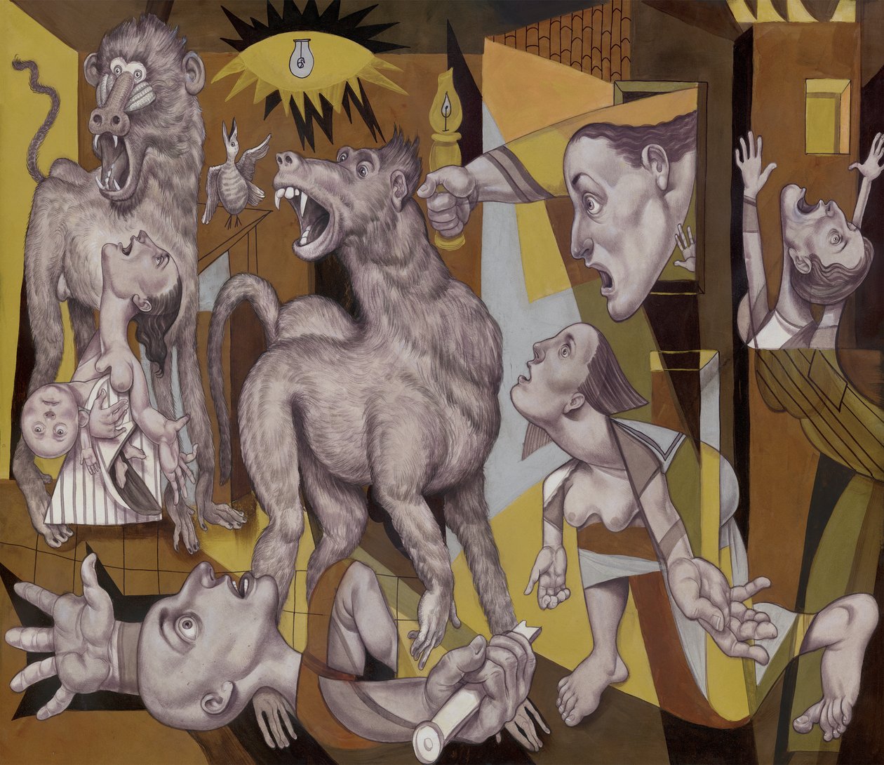 Guernica Guereza, 2018 (akrylová barva na ilustrační tabuli) od Anita Kunz