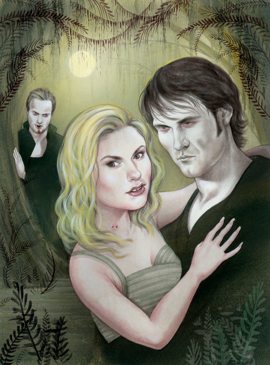 Pravá krev, 2009 (akryl na ilustrační tabuli) od Anita Kunz
