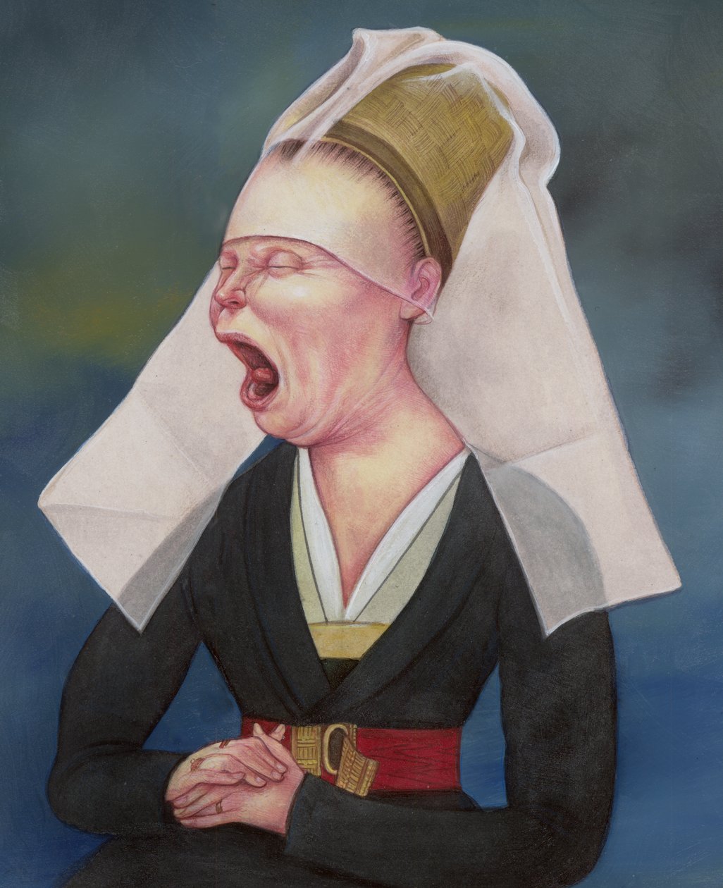 Mansplained Woman, 2018 (akrylová barva na ilustrační tabuli) od Anita Kunz