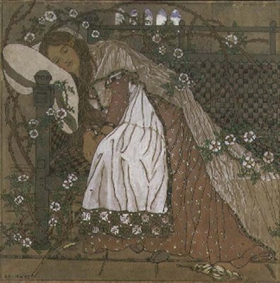 Ilustrace k Šípkové Růžence od Charlese Perraulta (1628-1703) od Ann MacBeth