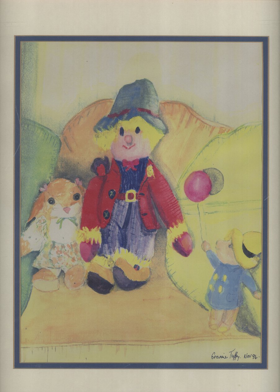 Hračky Granny Tuffys, 1994 (wc na papíře) od Ann Robson