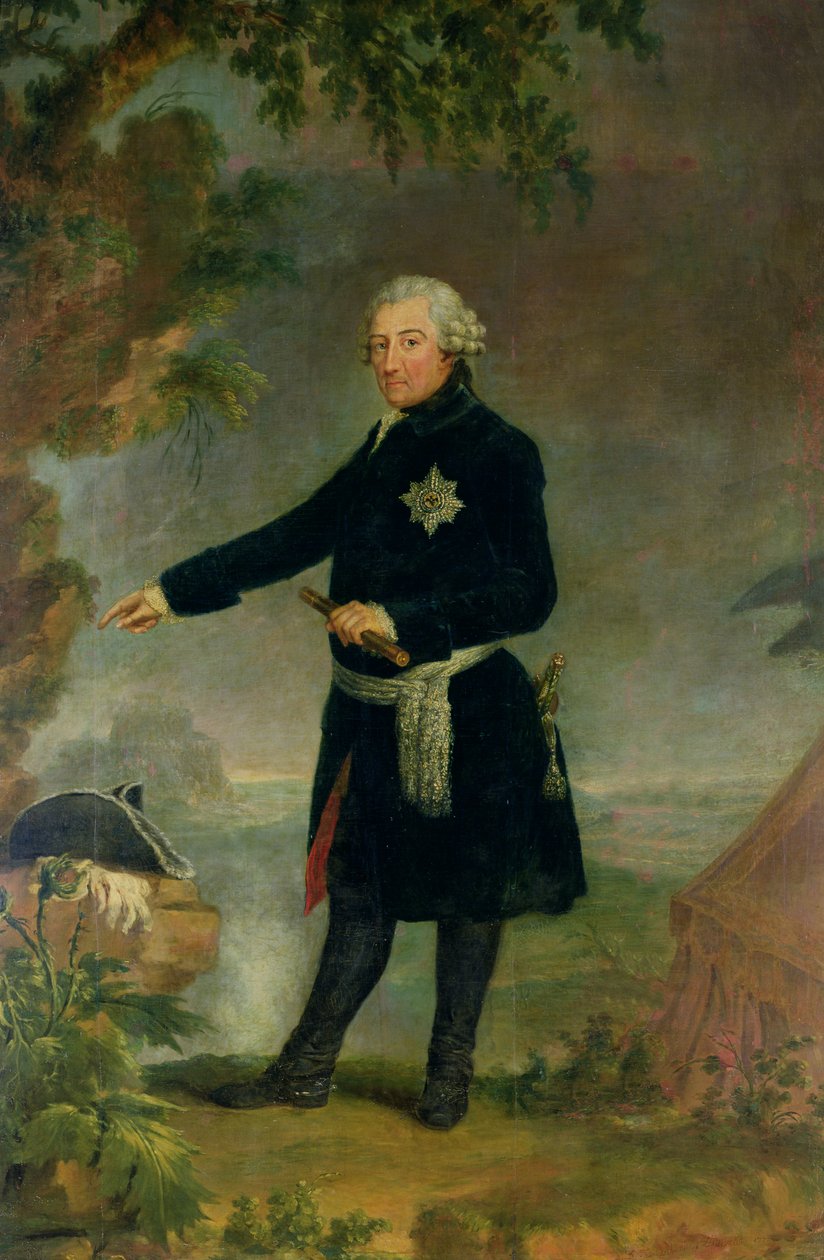 Portrét Fridricha II. (1712-86) Velikého, 1772 od Anna Dorothea Therbusch