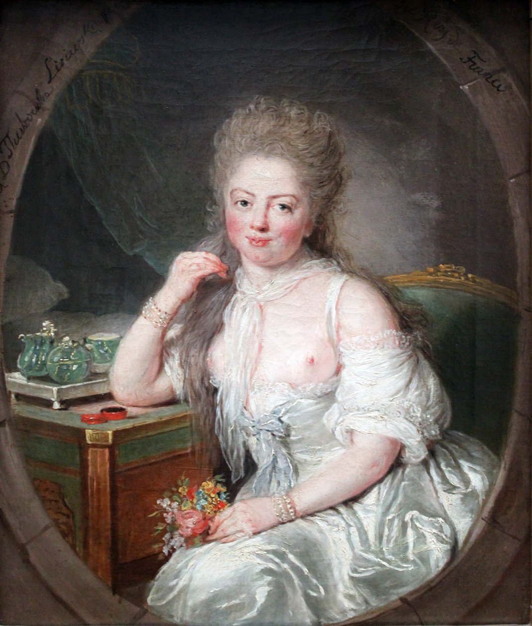 Mladá žena v negližé od Anna Dorothea Therbusch