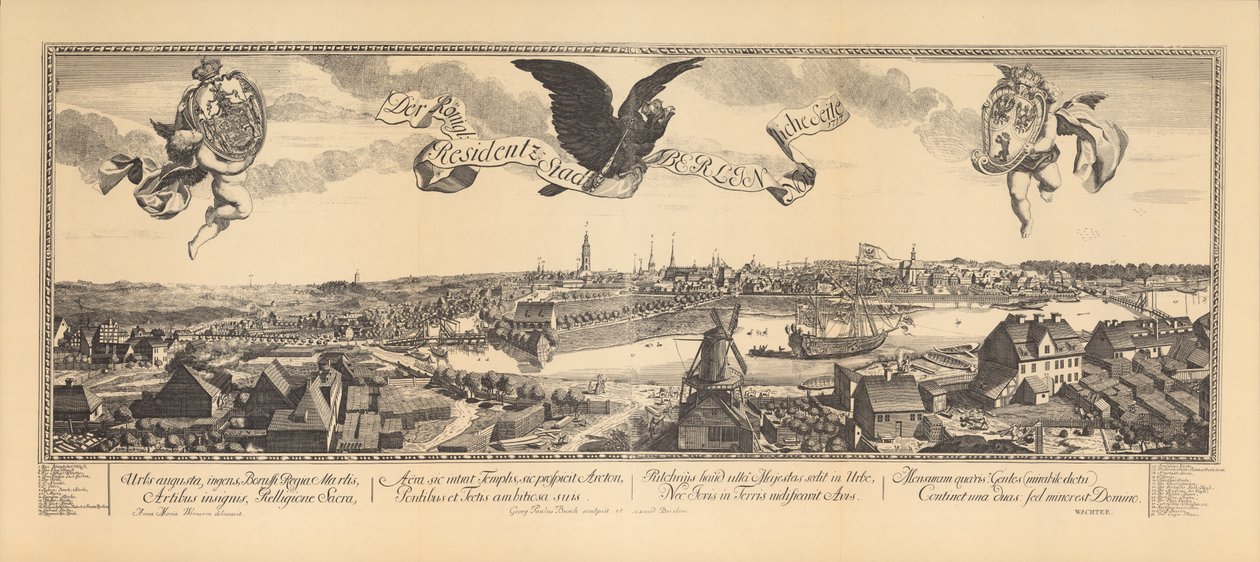 Pohled na severní část Berlína, 1717 od Anna Maria Werner