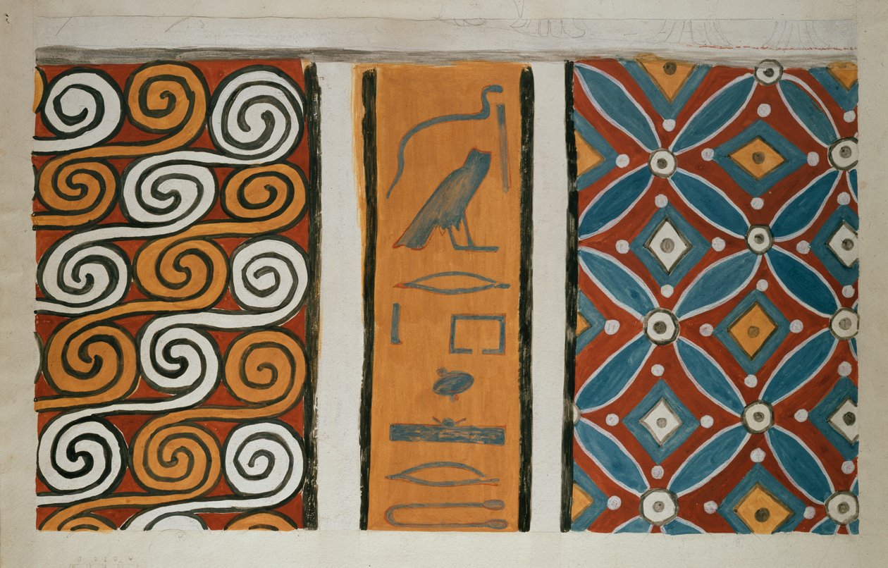 Kopie nástěnné malby ze soukromé hrobky 82 Amenemheta, Théby I, 1, 163-167, 20. stol. od Anna