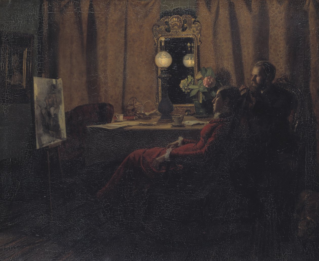 Hodnocení práce dne od Anna Ancher