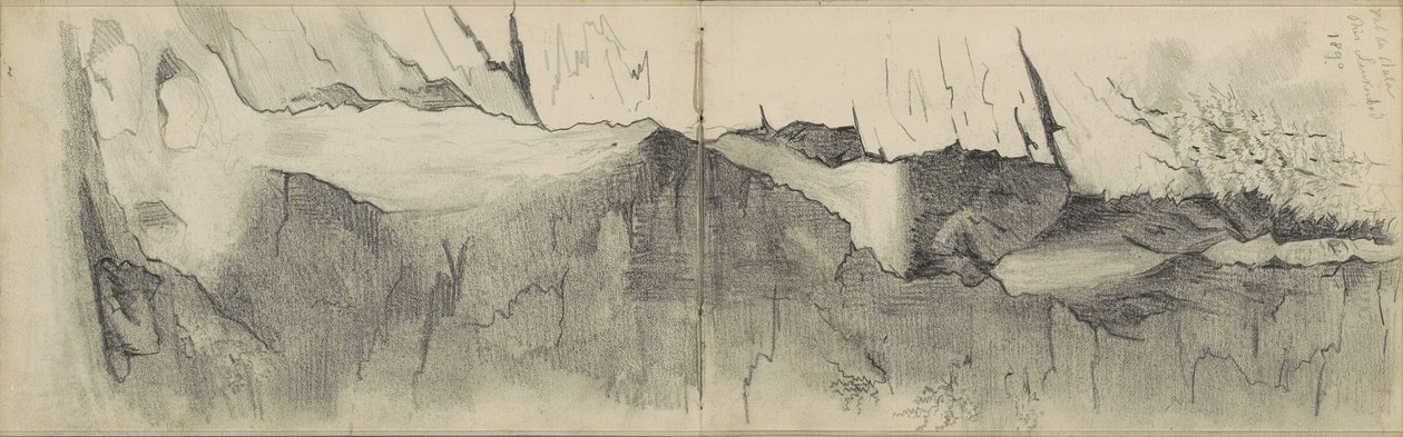 Vodopád v údolí Dala poblíž Leukerbad od Anna Catharina Maria van Eeghen (possibly)