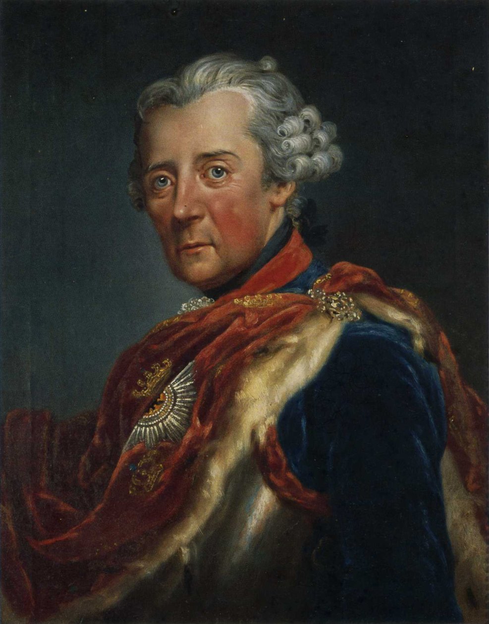 Francouzsky: portrait de Frédéric II de Prusse od Anna Dorothea Therbusch