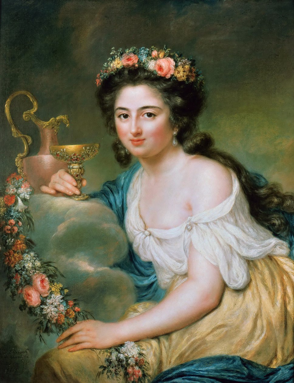 Portrét Henriette Herz, narozena De Lemos 1764-1847 jako Hebe, 1778. od Anna Dorothea Therbusch