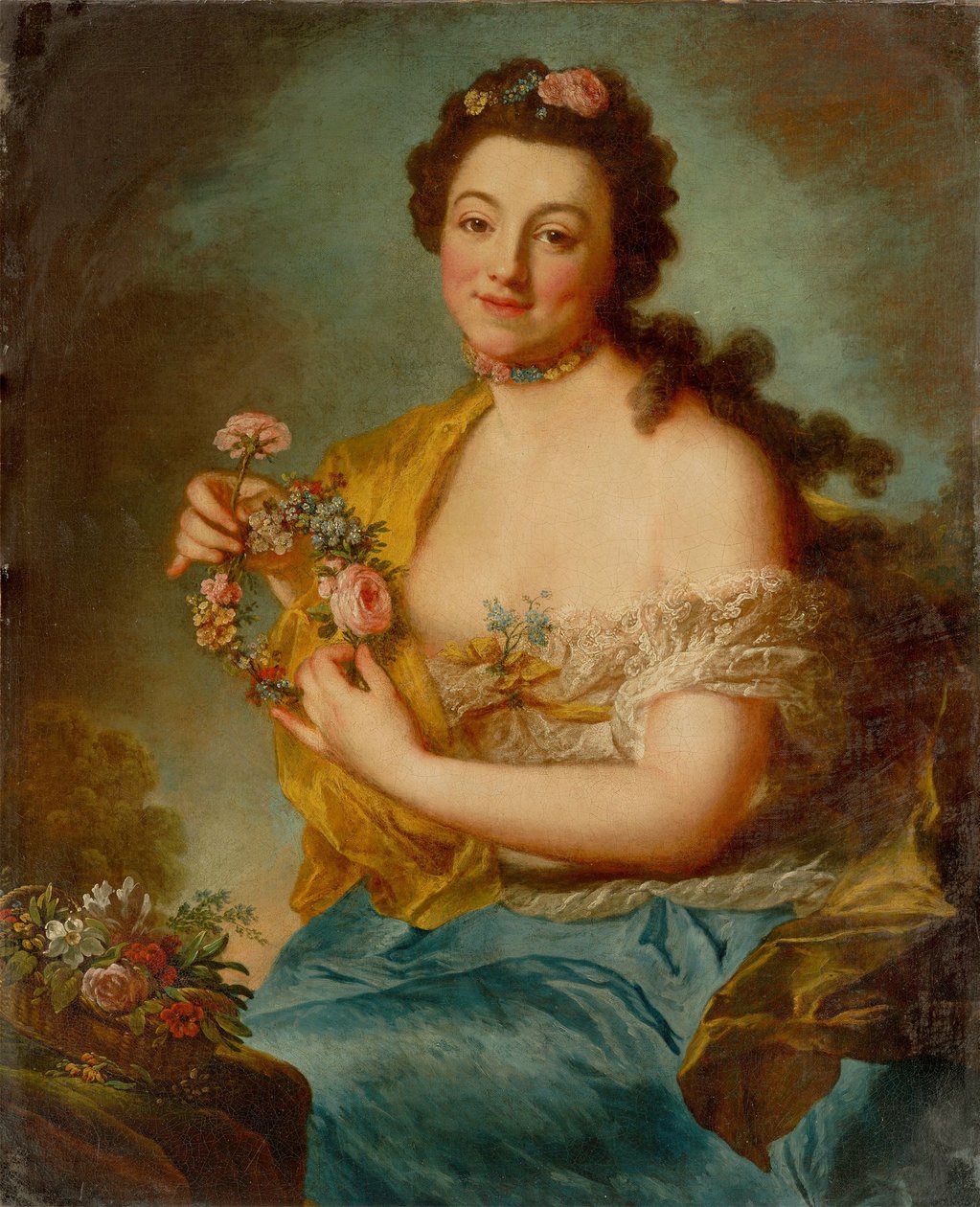 Autoportrét jako Flora, c. 1766. od Anna Dorothea Therbusch Lisiewska