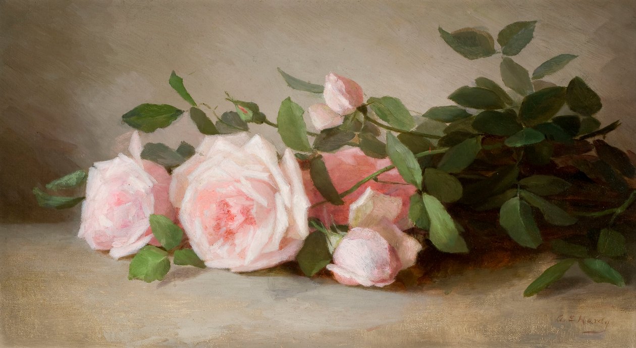 Zátiší s růžemi 1880 (olej na plátně) od Anna Eliza Hardy