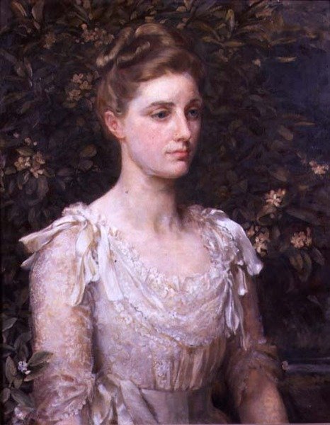 Portrét Cecilie Farrerové (olej na plátně) od Anna Lea Merritt